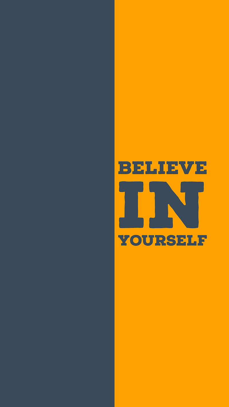 Believe in Yourself, Believe, QUBIX, belief, quote, sayings, trust, yourself, HD phone wallpaper
