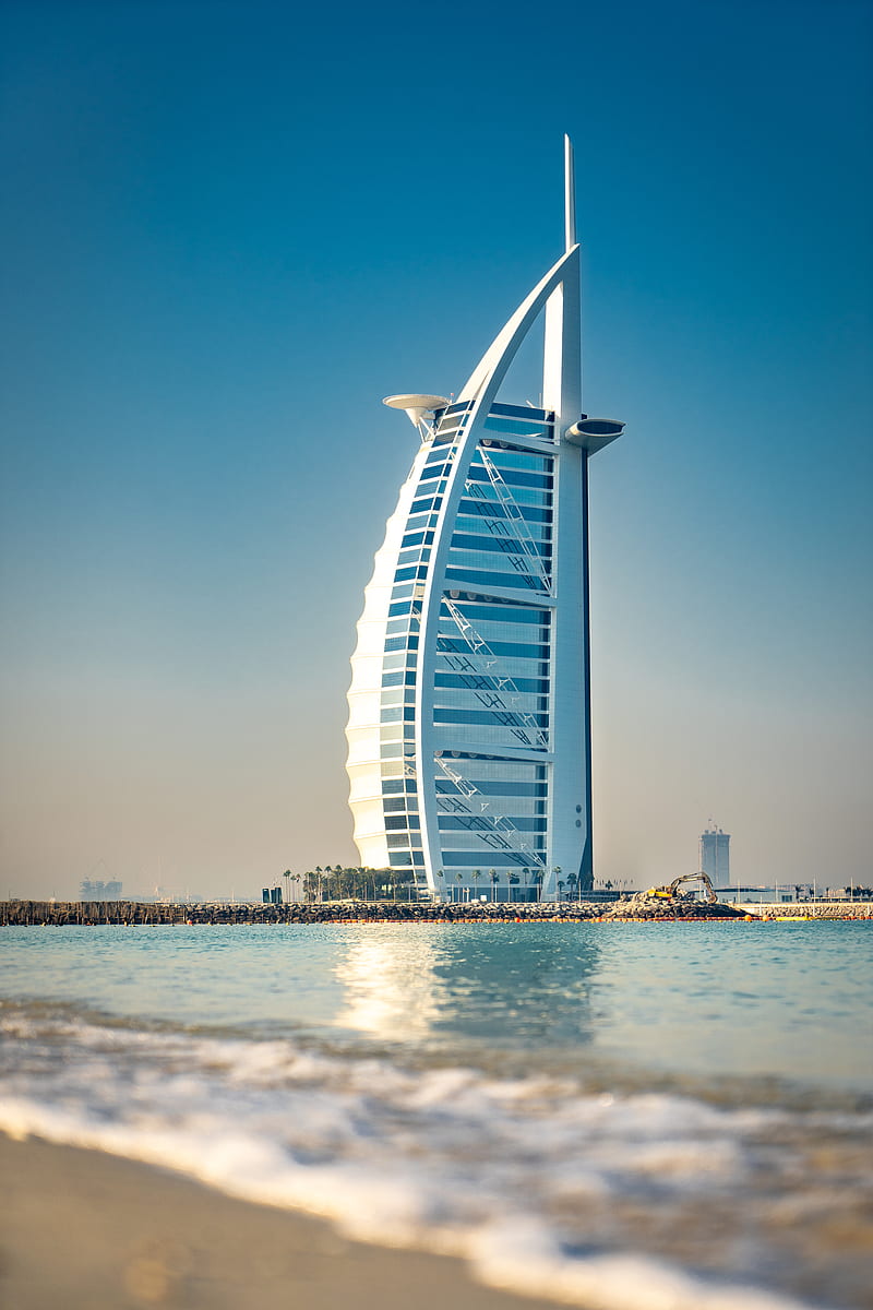 Burj Al Arab Dubai, United Arab Emirates during daytime, HD phone wallpaper