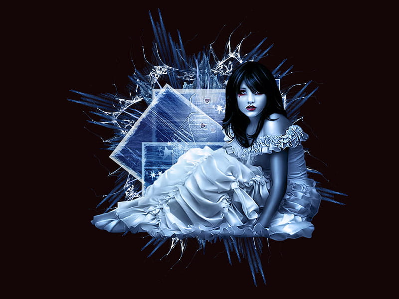 Goth Blue Goth Fantasy Blue Women HD Wallpaper Peakpx