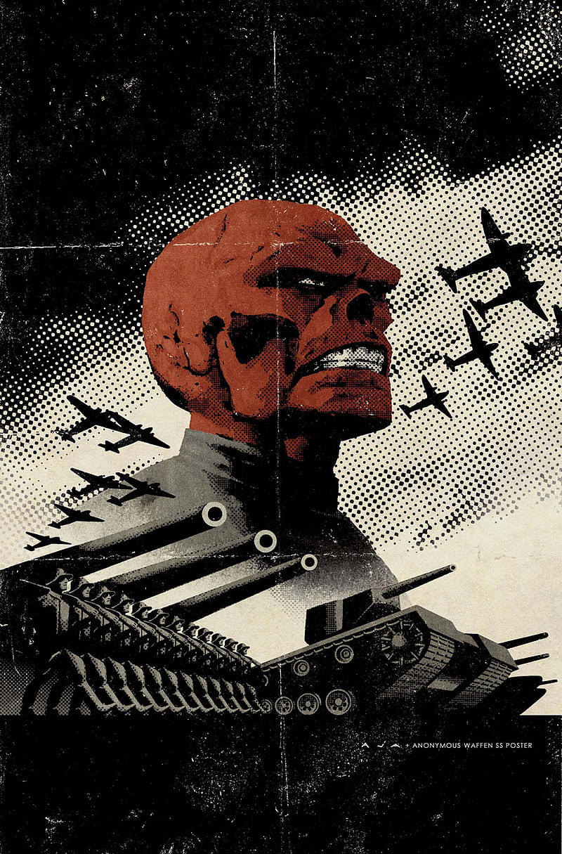 Red skull , army, guns, hydra, planes, power, soldiers, tanks, guerra, HD phone wallpaper