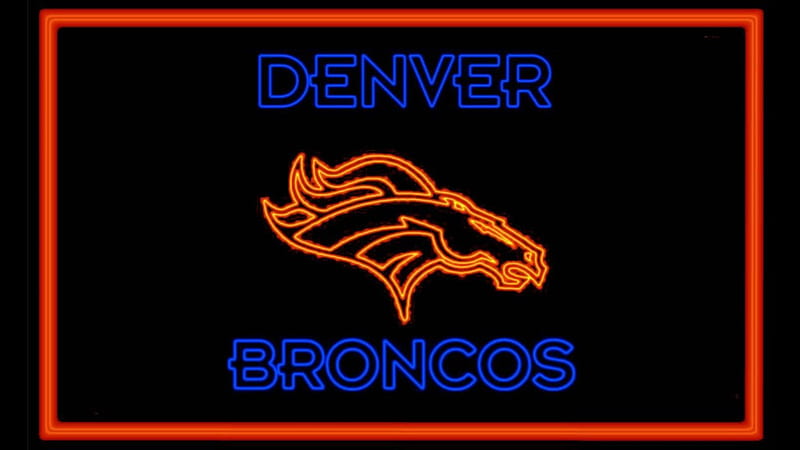 Neon Bronco Broncos, NFL, Denver Broncos, Denver, HD wallpaper | Peakpx