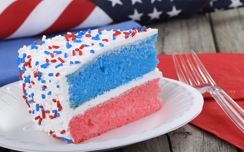 blue-red cake, cake in american colors, 2020 US elections, USA flag, American flag, USA, HD wallpaper