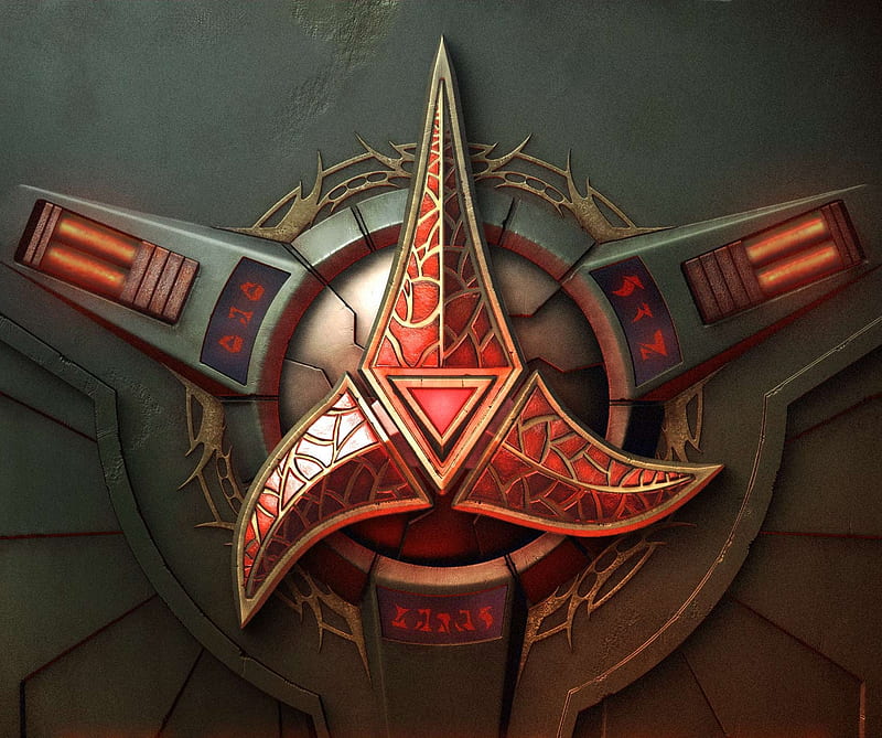 Klingon Empire, star trek, symbol, HD wallpaper