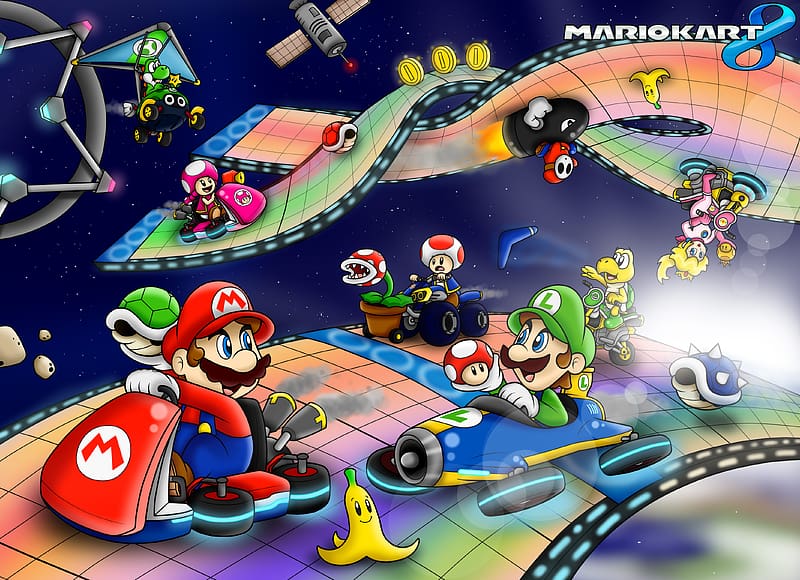 HD wallpaper: Blue Toad (Super Mario), Cat Mario, Cat Luigi, Princess Peach