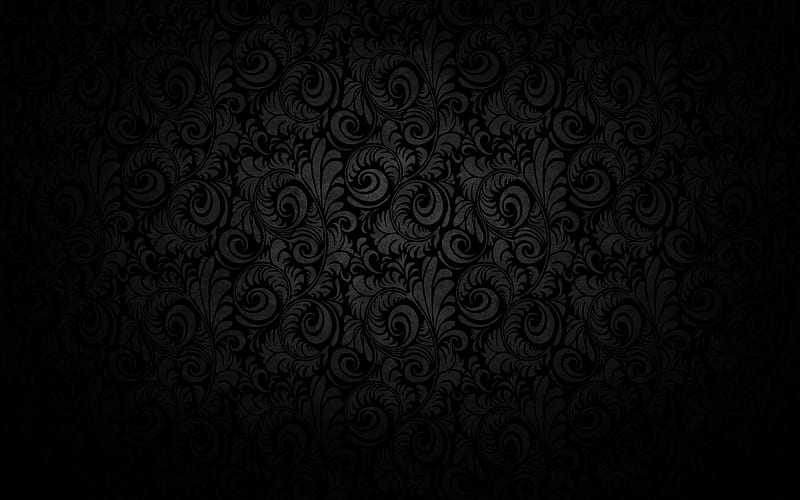 Darken Pattern, Black, Swirl, Gray, Pattern, dark, HD wallpaper