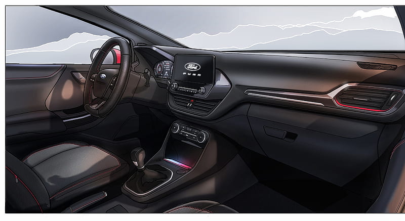 2020 Ford Puma - Design Sketch, car, HD wallpaper | Peakpx