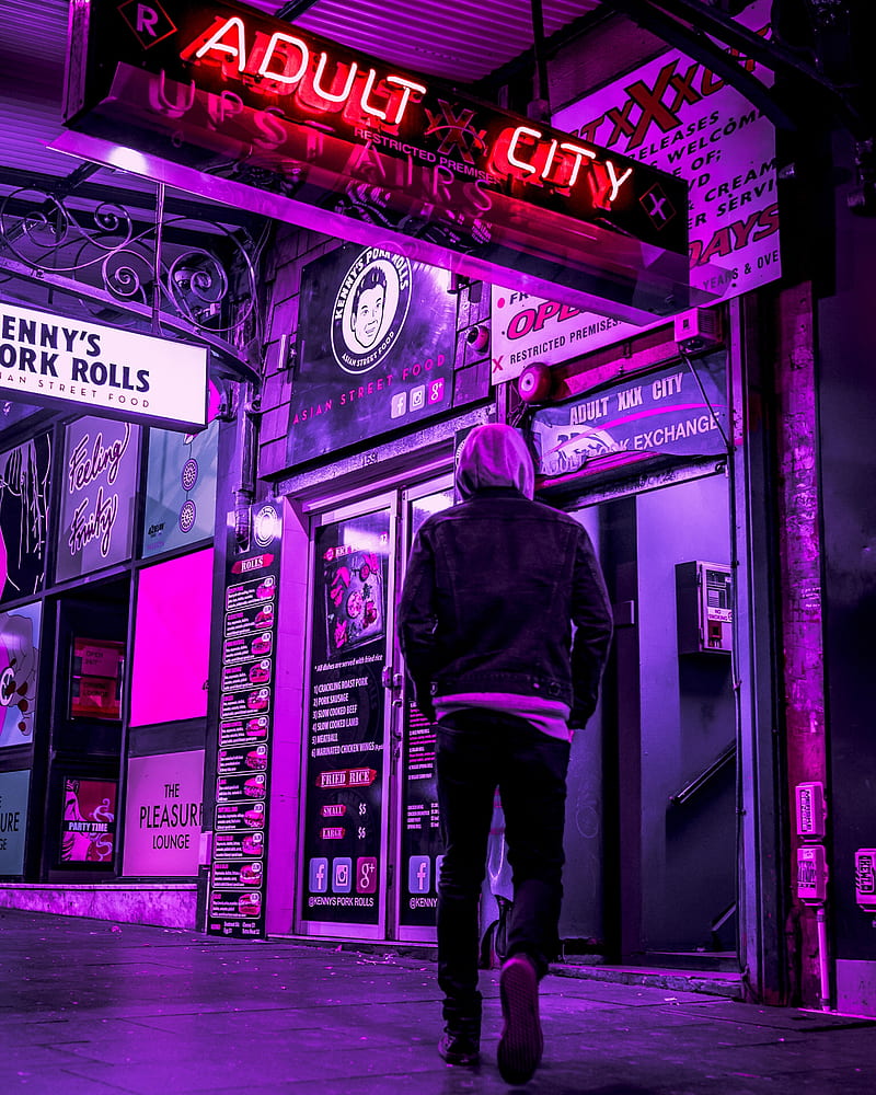 Adult City Cyberpunk Cybervibe Latinosydneysider Night Street Graphy Street Hd Phone