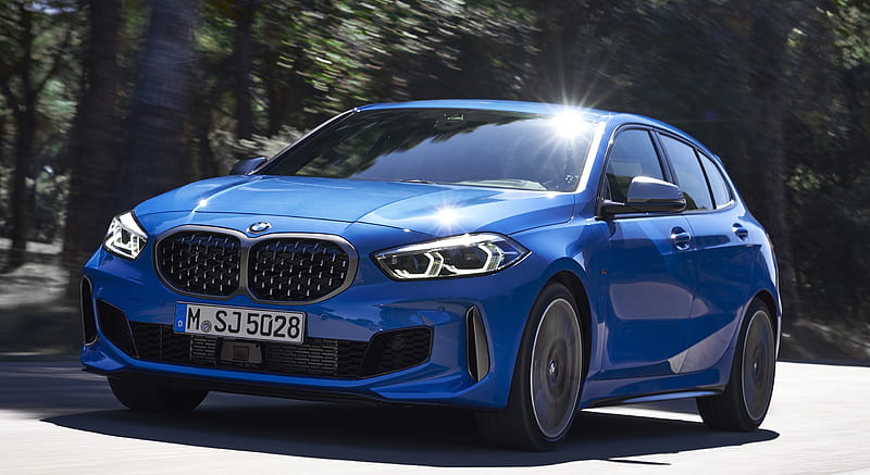 2020 BMW M135i XDrive (Color: Misano Blue Metallic) - Front Three ...