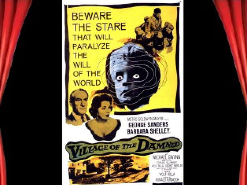 Village Of The Damned02, posters, science fiction, Village Of The Damned, classic movies, HD wallpaper