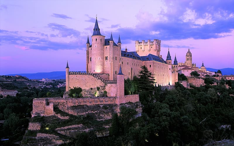 Landscape, Architecture, Castles, Spain, , Castle, Segovia Castle, HD wallpaper