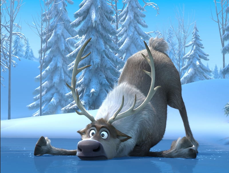 Frozen - Sven, Disney, Sven, Cartoon, Animated, Frozen, HD wallpaper
