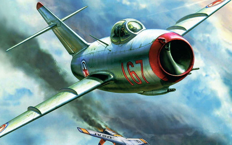 MiG-15, guerra, aircraft, military, other, HD wallpaper
