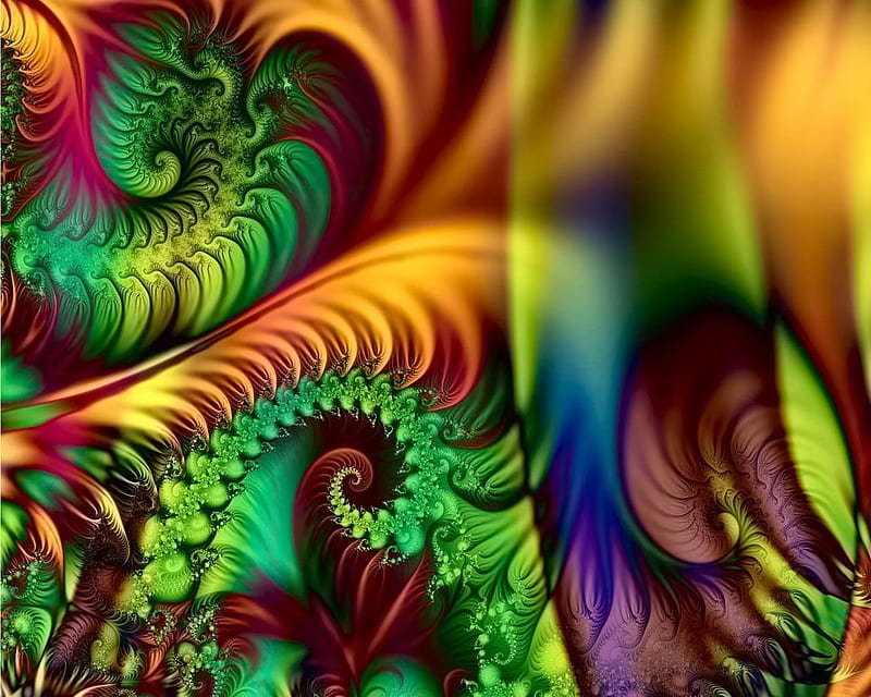 amazone neon. jpg, colorful, spining, neon, fractal, HD wallpaper