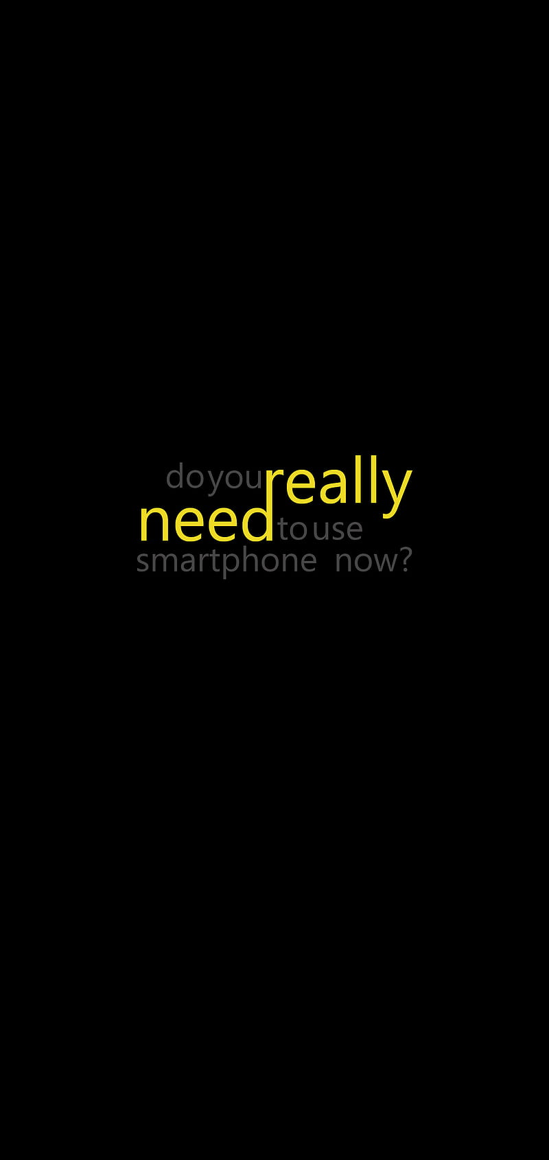 Do you really need, black, development, minimal, motivation, quote, smartphone, yellow, HD phone wallpaper