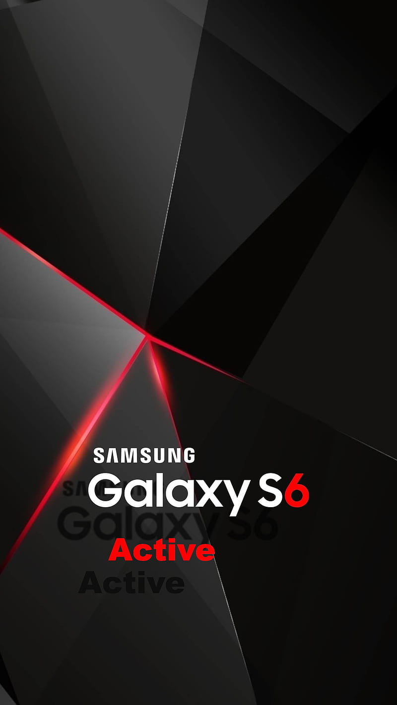 galaxy s6 active, black, red, abstract, HD phone wallpaper
