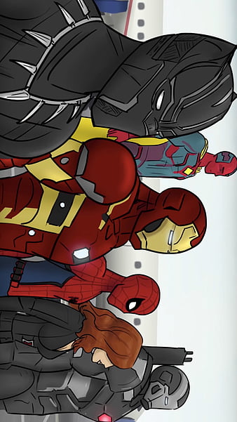 Iron-Man team, black panther, black widow, civil war, iron-man, spiderman,  vision, HD phone wallpaper | Peakpx