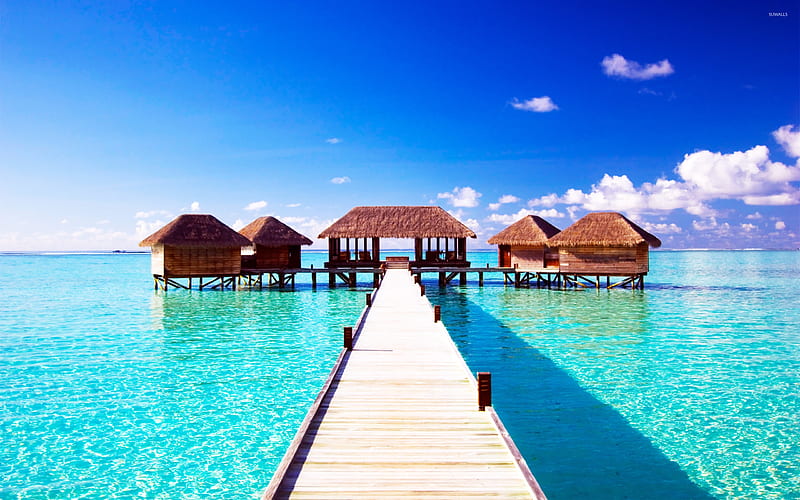 Beauty of Maldives, Resorts, Sea, Holiday, Vacation, HD wallpaper
