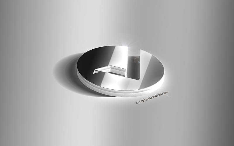 Vertcoin 3D silver logo, Vertcoin, cryptocurrency, gray background, Vertcoin logo, Vertcoin 3D emblem, metal Vertcoin 3D logo, HD wallpaper
