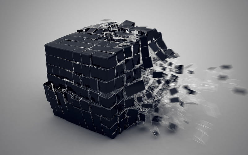 Cube burst forming-3D Artwork Vector, HD wallpaper