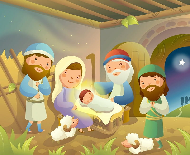 Jesus is born!, nativity, christ, jesus, christmas, virgin, vector, HD  wallpaper | Peakpx