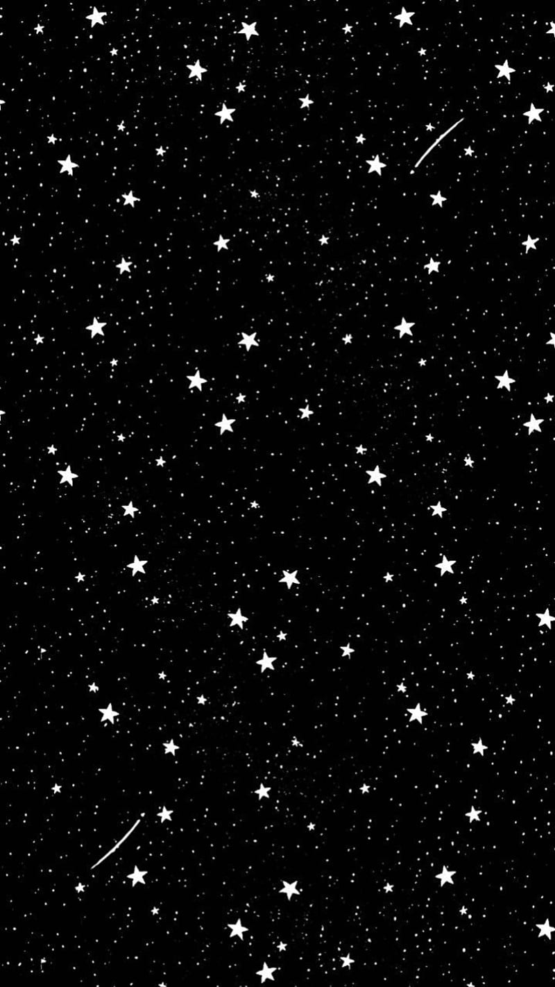 Space, universe, star, stars, black, white, HD phone wallpaper