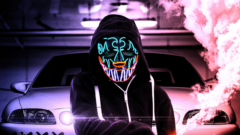 Glowing Mask Pattern , hoodie, anonymus, mask, graphy, HD wallpaper