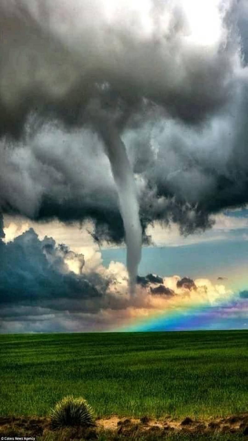 Storm, landscape, tornado, HD phone wallpaper