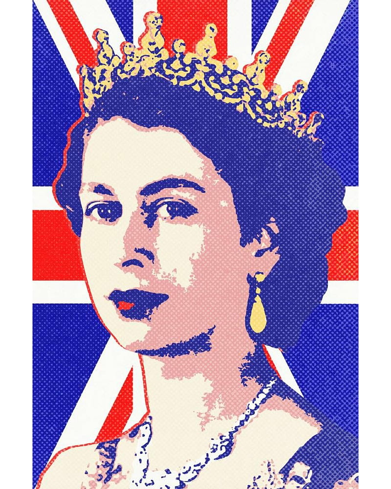 Queen and Country, britain, british, british monarchy, elizabeth ii, great britain, pop art, royal family, the queen, union jack, HD phone wallpaper