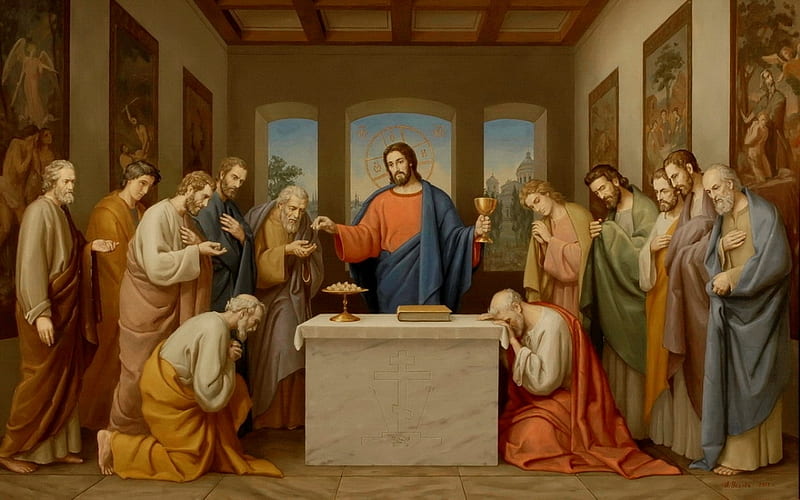 The Last Supper, Last Supper, Christ, apostles, Jesus, HD wallpaper