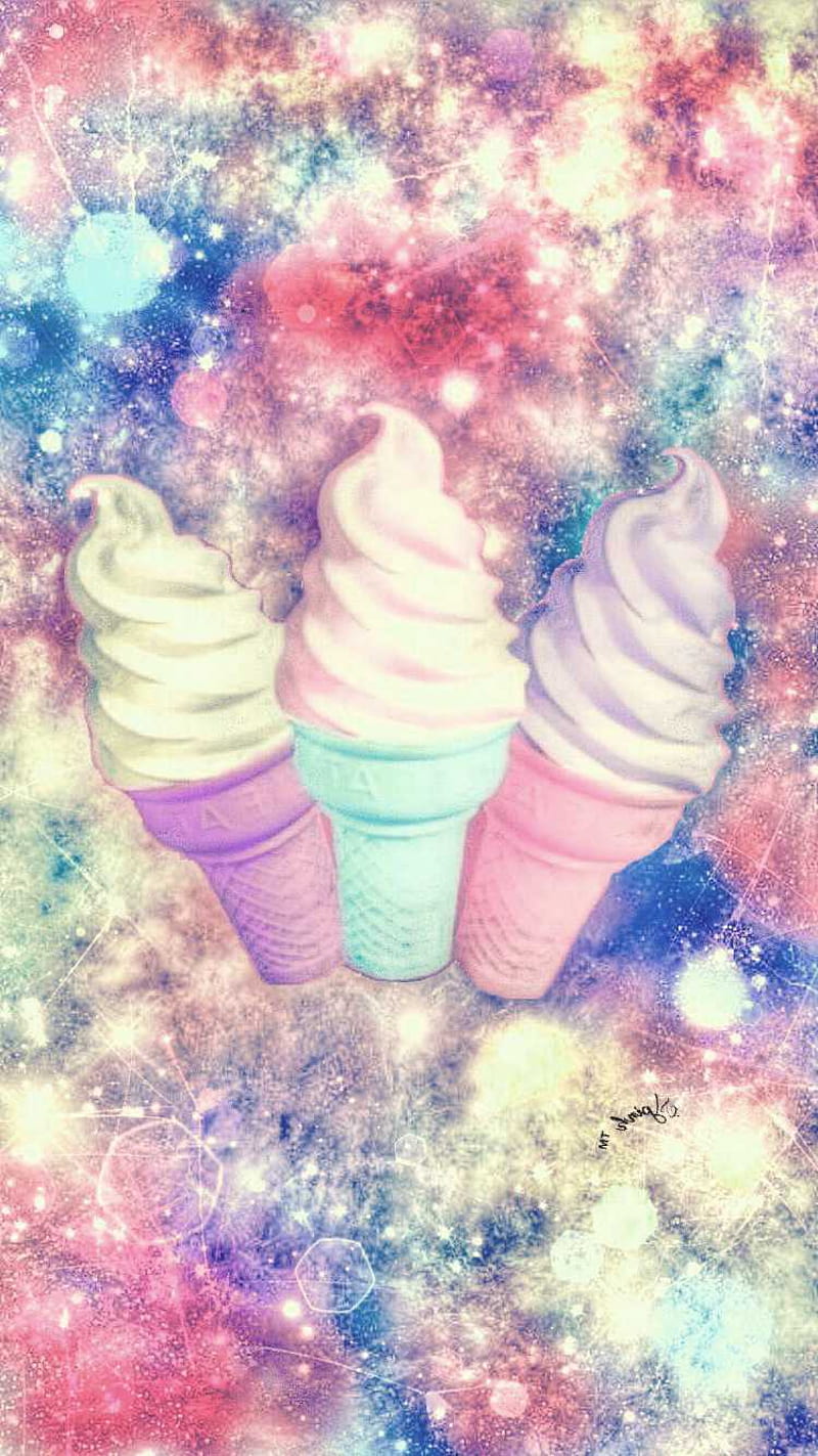 Ice Cream, Cute Pink Ice Cream, HD phone wallpaper