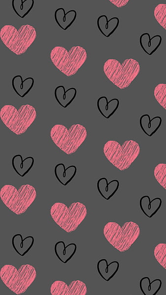 Gray Hearts  Iphone wallpaper Trendy wallpaper Valentines wallpaper
