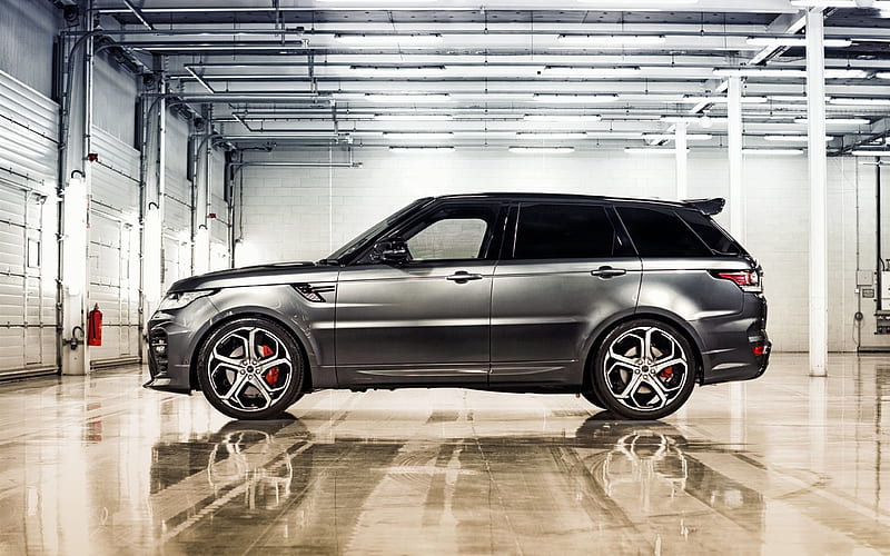 Range Rover sport, silver, tuning Range Rover, SUV, HD wallpaper