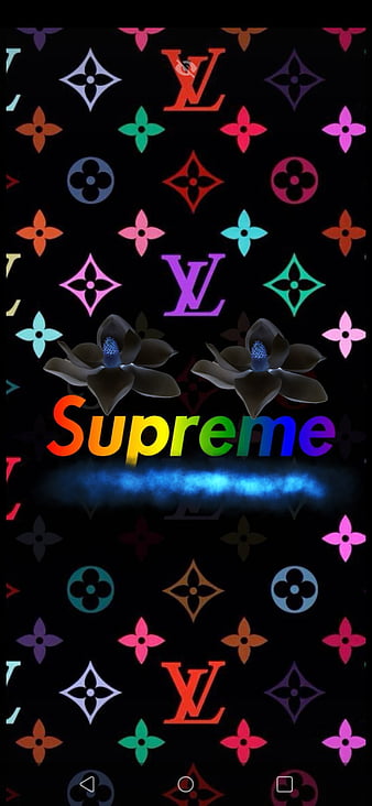 Supreme lv bw, luis vuitton, lv, print, supreme, HD phone wallpaper