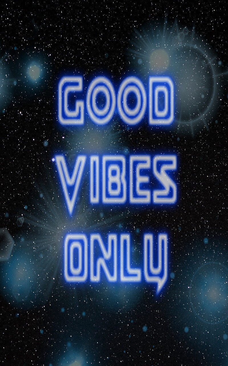 Good Vibes Only, neon, original, HD phone wallpaper