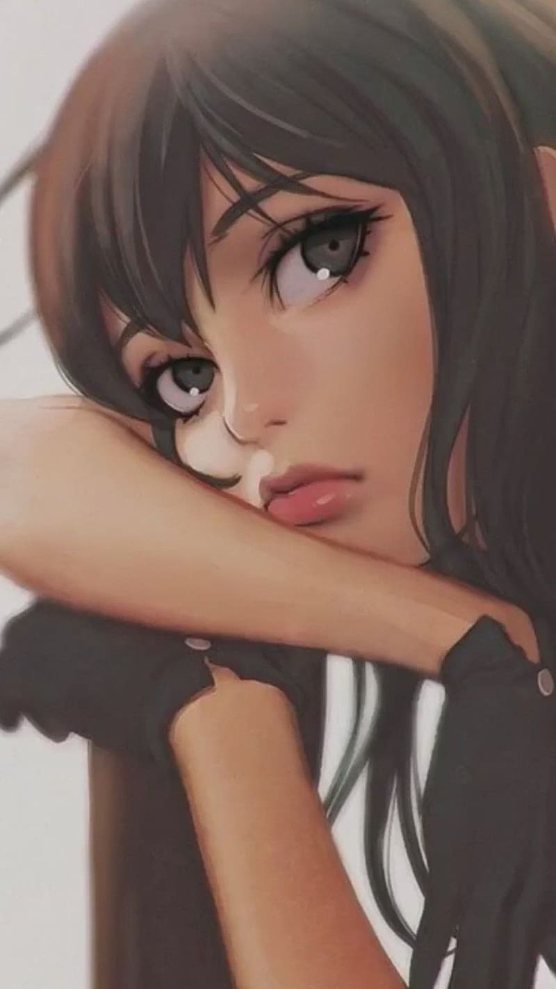 Beautiful Cartoon Girl, sad girl, cartoon, anime, HD phone ...