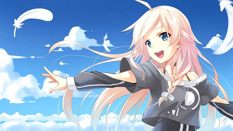 Ia Vocaloid Pretty Girl Happy Face Anime Featers Hd Wallpaper Peakpx