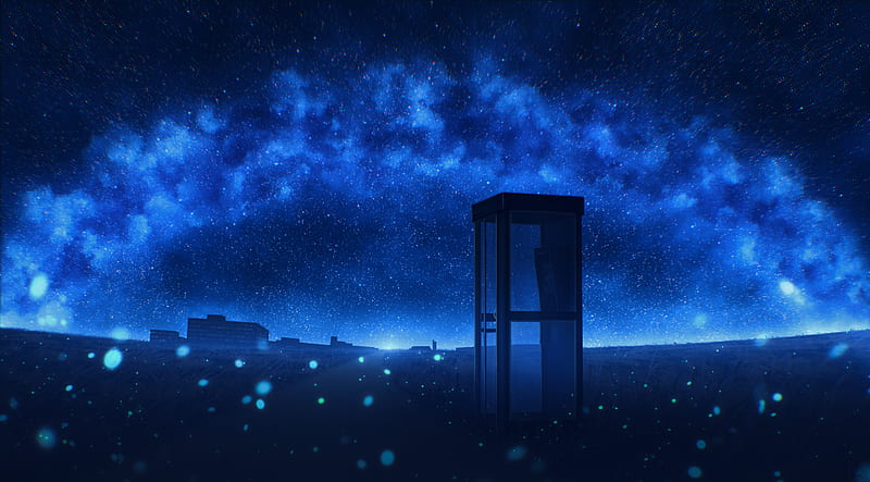 Milky Way Anime Aesthetic Background - Night Anime Wallpapers