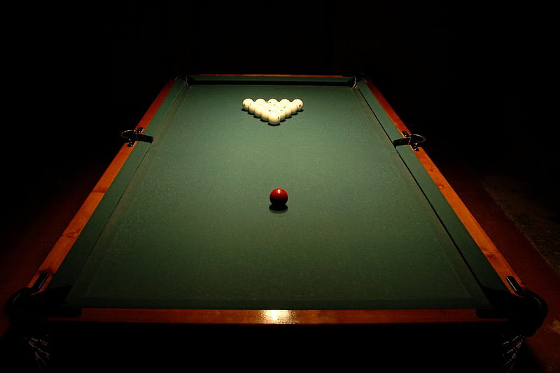 Billiards, game, table, pool, racked, HD wallpaper