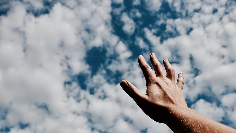 person hand reaching for the sky, HD wallpaper