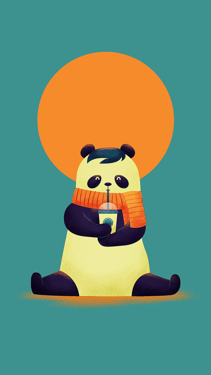 Chill, animal, art, cute, desenho, funny, graphic, illustration, panda,  vector, HD phone wallpaper | Peakpx