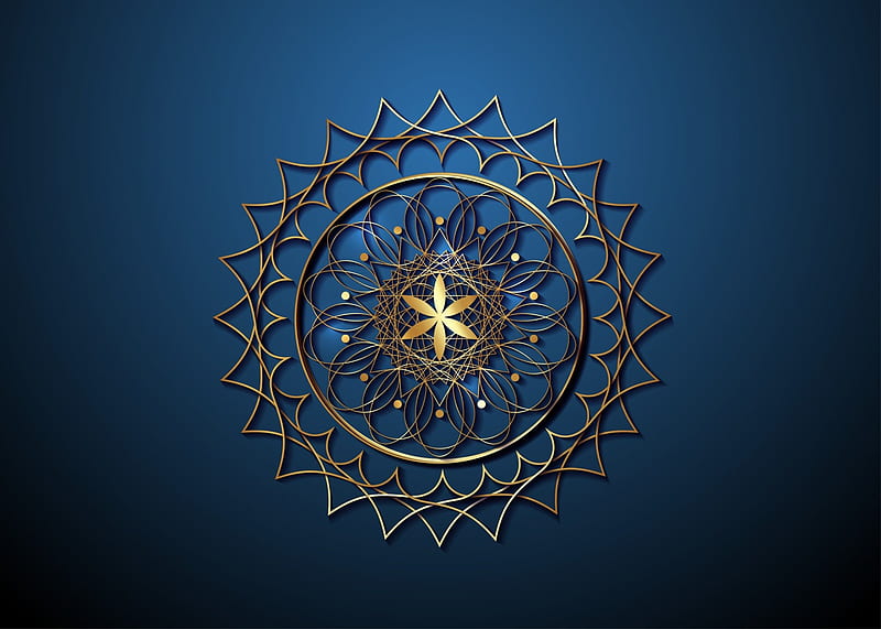 Gold Seed of life symbol Sacred Geometry. Logo icon 2966191 Vector Art at Vecteezy, HD wallpaper
