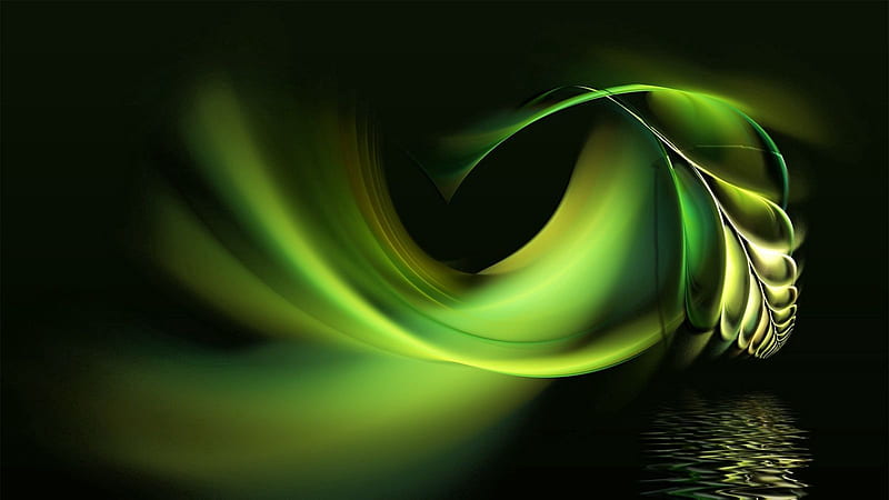 black, white, abstract, pen, water, green 16:9 background, HD wallpaper