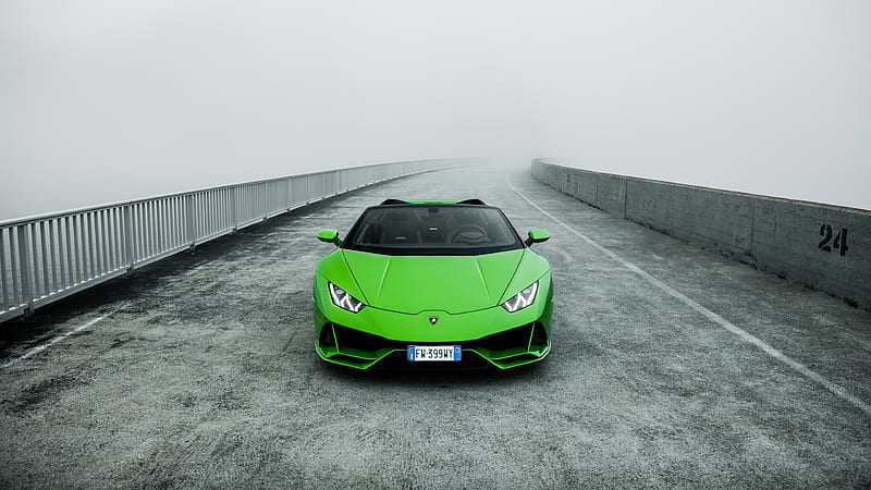 Lamborghini, Lamborghini Huracan Evo, Green Car, HD wallpaper