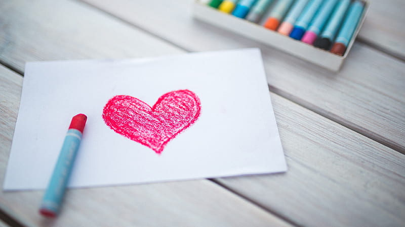Love Heart Sketch 2, love, heart, sketch, art, creative, HD wallpaper