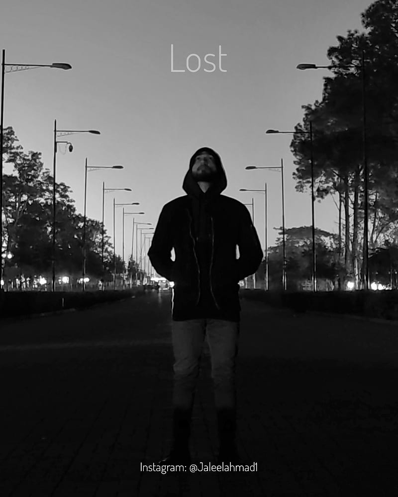 Lost, alone, black and white, bnw, breakup, dark, darkness, islamabad,  jaleelahmad1, HD phone wallpaper | Peakpx