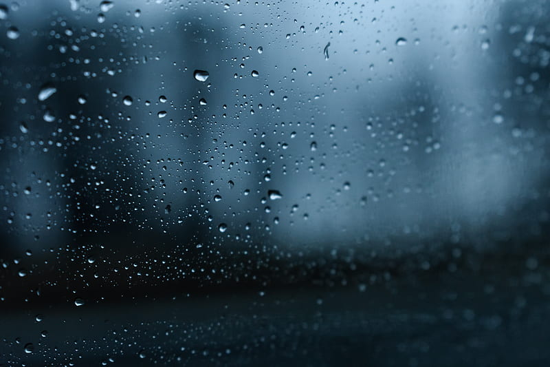 drops, glass, rain, water, HD wallpaper