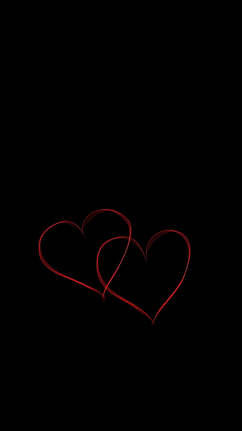 Red love hearts, dark neon, love hearts, loveurhunny, pretty, HD phone  wallpaper | Peakpx