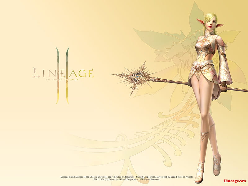 Lineage, lineage 2, female, dress, lineage ii, elf, video game, blonde, sexy, fantasy, girl, hot, beauty, HD wallpaper