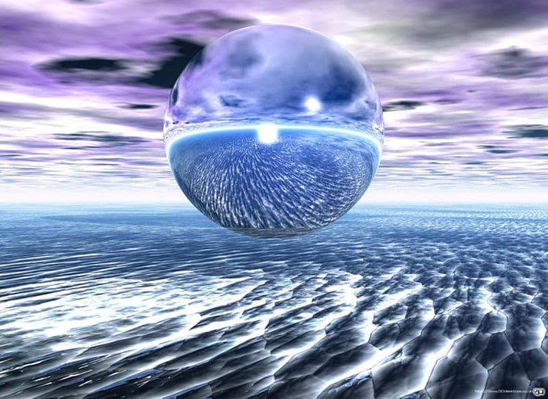 free download | Sand Orb, ball, 3d, ocean, abstract, sky, orb, HD ...