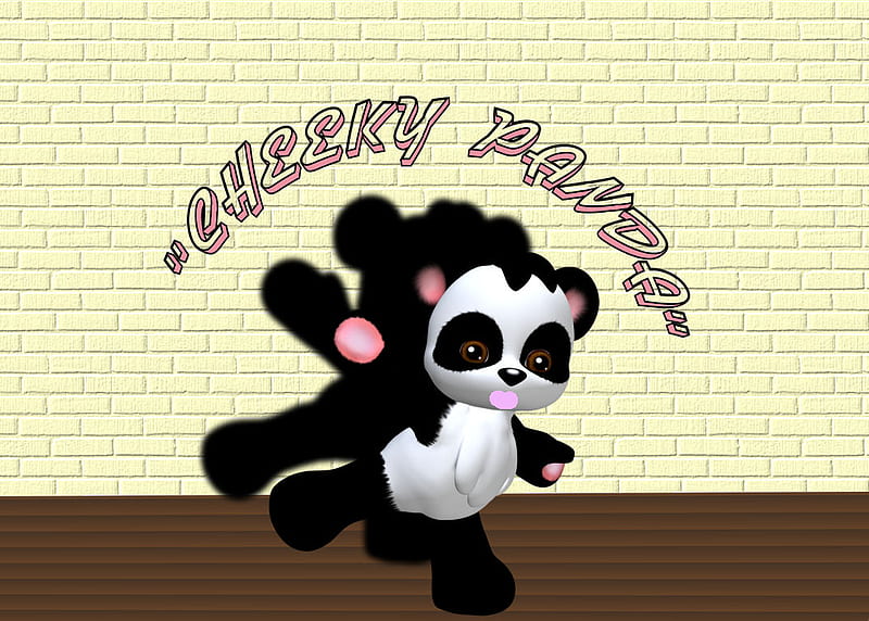 Cheeky Panda, panda, cheeky, tongue, HD wallpaper